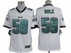 Nike NFL Philadelphia Eagles #58 Trent Cole White jerseys(Limited)