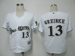 mlb milwaukee brewers #13 greinke white(cool base)[2011]