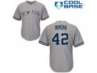 Youth New York Yankees #42 Mariano Rivera Stitched Grey MLB Jersey