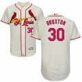 Mens Majestic St. Louis Cardinals #30 Jonathan Broxton Cream Flexbase Authentic Collection MLB Jersey