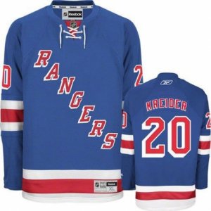 Womens Reebok New York Rangers #20 Chris Kreider Premier Royal Blue Home NHL Jersey