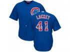 Chicago Cubs #41 John Lackey Blue Team Logo Fashion Stitched MLB Jersey