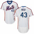 Men's Majestic New York Mets #43 Addison Reed White Royal Flexbase Authentic Collection MLB Jersey