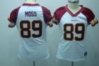 Women Washington Redskins #89 Santana Moss white