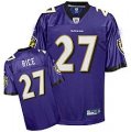 nfl baltimore ravens #27 rice purple