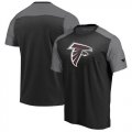 Atlanta Falcons NFL Pro Line by Fanatics Branded Iconic Color Block T-Shirt BlackHeathered Gray