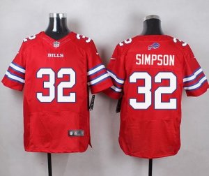 Nike Buffalo Bills #32 O. J. Simpson Red Men Stitched NFL Elite Rush Jersey