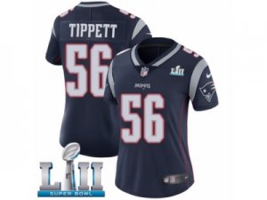 Women Nike New England Patriots #56 Andre Tippett Navy Blue Team Color Vapor Untouchable Limited Player Super Bowl LII NFL Jersey