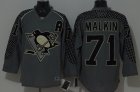 NHL Pittsburgh Penguins #71 Evgeni Malkin Charcoal Cross Check Fashion jerseys