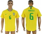 Brazil 6 MARCELO Home 2018 FIFA World Cup Thailand Soccer Jersey