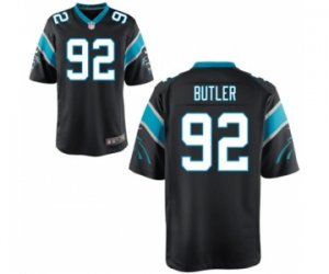 Men\'s Nike Carolina Panthers #92 Vernon Butler Game Black Team Color NFL Jersey