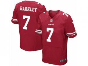 Mens Nike San Francisco 49ers #7 Matt Barkley Elite Red Team Color NFL Jersey