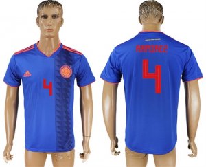 Columbia 4 RAMIREZ Away 2018 FIFA World Cup Thailand Soccer Jersey