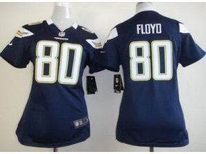 Nike Women San Diego Chargers #80 Floyd Dark Blue Jerseys