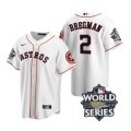 Astros# 2 Alex Bregman White Nike 2022 World Series Cool Base Jersey