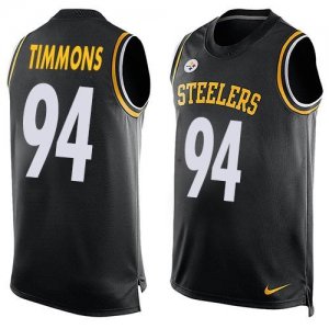 Nike Pittsburgh Steelers #94 Lawrence Timmons Black Team Color Men Stitched NFL Limited Tank Top Jersey