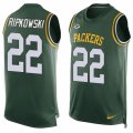 Mens Nike Green Bay Packers #22 Aaron Ripkowski Limited Green Player Name & Number Tank Top NFL Jersey