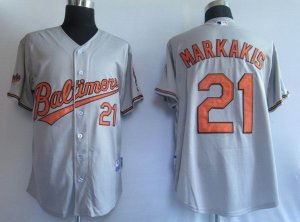 MLB Jerseys baltimore orioles #21 Markakis Grey