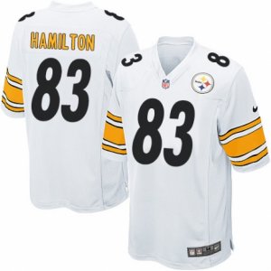 Mens Nike Pittsburgh Steelers #83 Cobi Hamilton Game White NFL Jersey