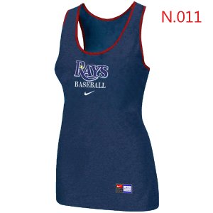 Nike Tampa Bay Rays Tri-Blend Racerback stretch Tank Top Blue