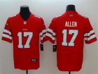 Nike Bills #17 Josh Allen Red Color Rush Limited Jersey