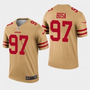 Nike 49ers #97 Nick Bosa Cream Inverted Legend Jersey