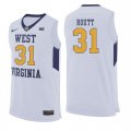 West Virginia Mountaineers 31 Logan Routt White College Basketball Jersey