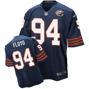 Mens Nike Chicago Bears #94 Leonard Floyd Elite Navy Blue Throwback NFL Jersey