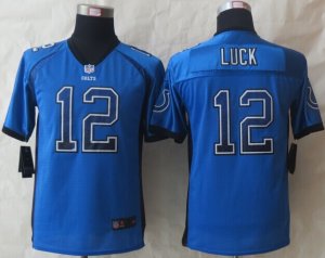 Youth 2014 New Nike Indianapolis Colts #12 Luck Blue Jerseys(Drift Fashion)