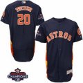 Astros #20 Preston Tucker Navy Blue Flexbase Authentic Collection 2017 World Series Champions Stitched MLB Jersey