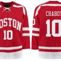 Boston University Terriers BU #10 Gabriel Chabot Red Stitched