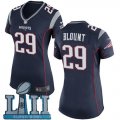 Nike Patriots #29 LeGarrette Blount Navy Wo 2018 Super Bowl LII Game Jersey