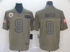 Nike Saints #9 Drew Brees 2019 Olive Salute To Service Limited Jersey
