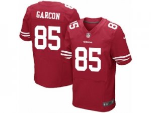 Mens Nike San Francisco 49ers #85 Pierre Garcon Elite Red Team Color NFL Jersey