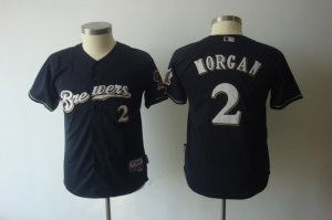 youth mlb milwaukee brewers #2 morgan dk blue