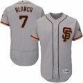 Mens Majestic San Francisco Giants #7 Gregor Blanco Gray Flexbase Authentic Collection MLB Jersey