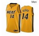 Men Miami Heat 14 Tyler Herro Yellow NBA Swingman 2020 21