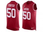 Mens Nike San Francisco 49ers #50 Reuben Foster Limited Red Player Name & Number Tank Top NFL Jersey