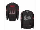 nhl jerseys chicago blackhawks #10 sharp black[number black-red]