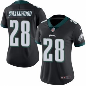 Women\'s Nike Philadelphia Eagles #28 Wendell Smallwood Limited Black Rush NFL Jersey