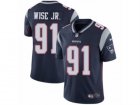 Mens Nike New England Patriots #91 Deatrich Wise Jr Vapor Untouchable Limited Navy Blue Team Color NFL Jersey