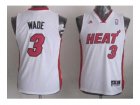 Youth nba miami heat #3 wade white[revolution 30 swingman]