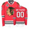 Customized Chicago Blackhawks Jersey Red Home Stanley Cup Finals Man Hockey
