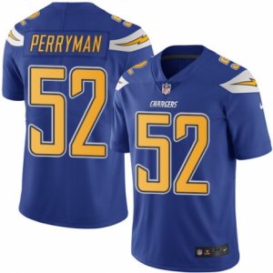 Youth Nike San Diego Chargers #52 Denzel Perryman Limited Electric Blue Rush NFL Jersey