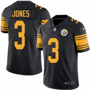 Men Nike Pittsburgh Steelers #3 Landry Jones Black Color Rush Limited Jersey