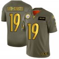 Nike Steelers #19 JuJu Smith-Schuster 2019 Olive Gold Salute To Service Limited Jersey