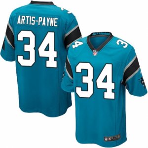 Mens Nike Carolina Panthers #34 Cameron Artis-Payne Game Blue Alternate NFL Jersey