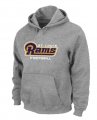 St.Louis Rams Authentic font Pullover Hoodie Grey