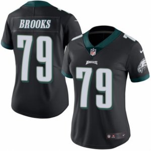 Women\'s Nike Philadelphia Eagles #79 Brandon Brooks Limited Black Rush NFL Jersey