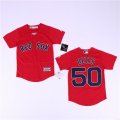Red Sox #50 Mookie Betts Red Youth Cool Base Jersey